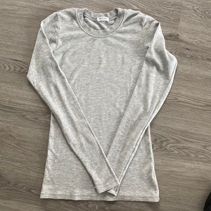 Long Sleeve Thermal Tee Gray from Revolve Size Medium